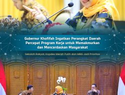 Gubernur Khofifah Ingatkan Perangkat Daerah Percepat Program Kerja untuk Memakmurkan dan Mencerdaskan Masyarakat