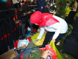 Gubernur Khofifah Turun Langsung Pastikan Taman Apsari Bersih dan Pulih Pasca Pesta Rakyat