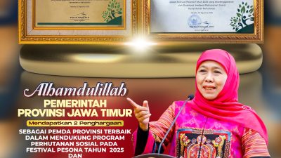 Raih Penghargaan Provinsi Terbaik Dari Kementerian Kehutanan RI, Gubernur Khofifah Komitmen Dukung Program Perhutanan Sosial Dan Hilirisasinya