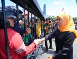 Pesan Damai Gubernur Khofifah: Lindungi Fasilitas Umum, Jaga Jawa Timur Bersama