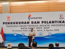 Pelantikan Federasi Akuatik Indonesia, Menpora Dito: Dukungan Penuh untuk Medali Olimpiade