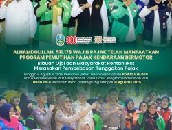 Pemutihan Pajak Kendaraan Telah Sasar 511.178 WP, Gubernur Khofifah: Ribuan Ojol dan Masyarakat Rentan Ekonomi Ikut Rasakan Manfaat