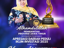 Jatim Dinobatkan Daerah Peduli Iklim Investasi, Gubernur Khofifah: Hasil Kerja Bersama Jadi Magnet Investor
