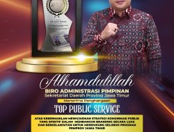 Berhasil Wujudkan Strategi Komunikasi Efektif, Biro Adpim Jatim Raih Top Public Service Jawa Pos Radar Madiun Awards 2025