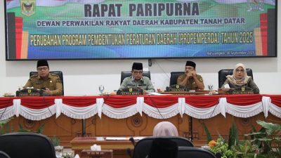 DPRD dan Pemkab Tanah Datar Sepakati Perubahan Propemperda 2025