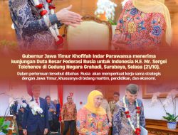 Gubernur Khofifah Terima Dubes Rusia, Bahas Peluang Kerjasama Sektor Maritim dan Pendidikan di Jawa Timur