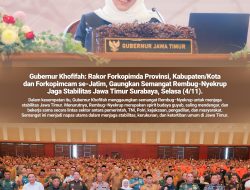 Rakor Forkopimda se-Jawa Timur, Gubernur Khofifah Tekankan Kolaborasi Rembug–Nyekrup untuk Stabilitas dan Ketertiban Wilayah