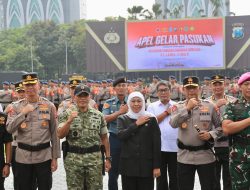 Jelang Puncak Musim Hujan, Gubernur Khofifah Pastikan Kesiapsiagaan Melalui Apel Tanggap Darurat Bencana Hidrometeorologi di Mapolda Jatim