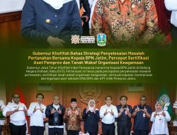 Sinergi Pemprov Jatim dan BPN, Gubernur Khofifah Tekankan Percepatan Program Pertanahan dan Penuntasan Masalah Tanah Wakaf