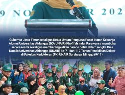 Gubernur Khofifah Lepas Parade Defile Dies Natalis ke-71 UNAIR dan 112 Tahun Pendidikan Dokter, Dorong Sinergi Menuju Indonesia Sehat