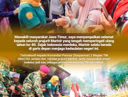 Gubernur Khofifah : 80 Tahun Pengabdian Korps Marinir Jadi Garda Tangguh Penjaga Kedaulatan Laut Indonesia