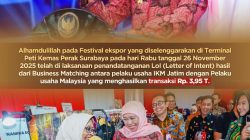 IKM Jatim Raih Kesepakatan LoI Rp 3,95 Triliun dengan Malaysia, Gubernur Khofifah Sambut Optimistis Pertumbuhan Ekspor