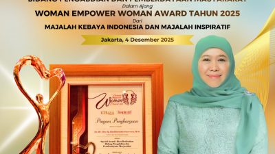 Gubernur Khofifah Terima Woman Empower Award 2025, Diakui Atas Dedikasi bagi Perempuan dan Masyarakat