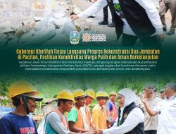 Gubernur Khofifah Pastikan Pemulihan Konektivitas Warga Lewat Rekonstruksi Dua Jembatan di Pacitan