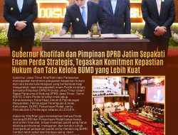 Gubernur Khofifah dan Pimpinan DPRD Jatim Sepakati Enam Perda Strategis, Tegaskan Komitmen Kepastian Hukum dan Penguatan Tata Kelola BUMD