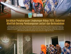 Gubernur Khofifah Serahkan Penghargaan Lingkungan Hidup 2025, Dorong Pembangunan Jatim yang Lestari dan Berkeadaban