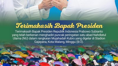 Hadiri Mujahadah Kubro 1 Abad NU di Malang, Presiden Prabowo Tegaskan Peran Strategis NU sebagai Perekat Persatuan Indonesia