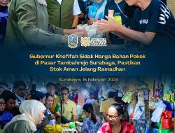 Khofifah Indar Parawansa Sidak Pasar Tambakrejo Surabaya, Pastikan Stok dan Harga Bahan Pokok Stabil Jelang Ramadhan