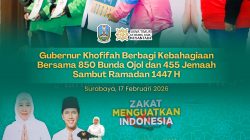 Sambut Ramadan 1447 Hijriah, Gubernur Khofifah Berbagi Kebahagiaan Bersama 850 Bunda Ojol dan 455 Jemaah Islamic Center Surabaya