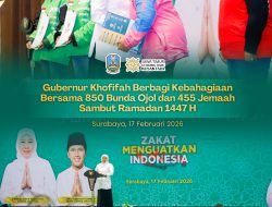 Sambut Ramadan 1447 Hijriah, Gubernur Khofifah Berbagi Kebahagiaan Bersama 850 Bunda Ojol dan 455 Jemaah Islamic Center Surabaya