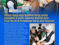 Perluas Upaya Jaga Stabilitas Harga Bahan Pokok Saat Ramadhan di Jatim, Gubernur Khofifah Gelar Pasar Murah di Permukiman Warga Kota Pasuruan