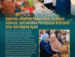 Tinjau Pasar Larangan, Gubernur Khofifah Minta Suplai Bahan Pokok Diperbanyak