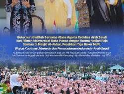 Buka Puasa dengan Kurma Hadiah Raja Salman, Gubernur Khofifah Sampaikan Terima Kasih atas Izin Kampung Haji Indonesia