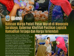 Gubernur Khofifah Tinjau Pasar Murah Jemur Wonosari, Pastikan Harga Stabil dan Daya Beli Warga Terjaga