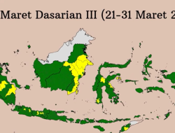 Sebagian Besar Wilayah RI Berpotensi Hujan hingga Akhir Maret 2026