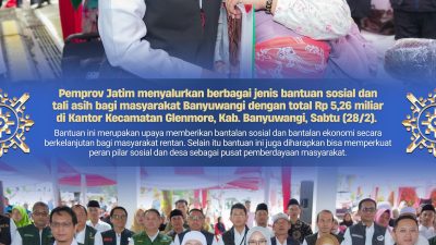 Perkuat Bantalan Ekonomi Warga Banyuwangi, Gubernur Khofifah Salurkan Bansos dan Tali Asih Rp5,26 Miliar