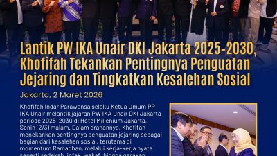 Gubernur Khofifah Kukuhkan PW IKA Unair DKI Jakarta 2025–2030, Ajak Alumni Perkuat Sinergi dan Kesalehan Sosial