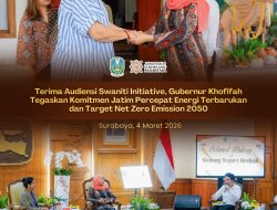 Gubernur Khofifah Terima Audiensi Swaniti Initiative, Tegaskan Komitmen Jatim Kembangkan Energi Terbarukan dan Ekonomi Hijau