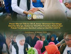 Gubernur Khofifah Indar Parawansa Gelar Pasar Murah di Kelurahan Jemur Wonosari, Bantu Warga Dapatkan Sembako Terjangkau Jelang Idul Fitri