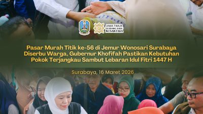 Gubernur Khofifah Indar Parawansa Gelar Pasar Murah di Kelurahan Jemur Wonosari, Bantu Warga Dapatkan Sembako Terjangkau Jelang Idul Fitri