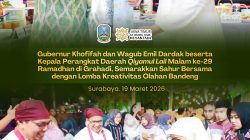 Gubernur Khofifah dan Wagub Emil Dardak beserta Kepala Perangkat Daerah _Qiyamul Lail_ Ramadhan di Grahadi, Semarakkan Sahur Bersama dengan Lomba Kreativitas Olahan Bandeng