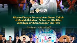 Ribuan Masyarakat Jatim Semarakkan Takbir dan Parade Bedug, Gubernur Khofifah Ajak Sambut dan Syukuri Nikmat Kemenangan Idul Fitri