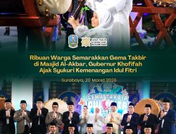 Ribuan Masyarakat Jatim Semarakkan Takbir dan Parade Bedug, Gubernur Khofifah Ajak Sambut dan Syukuri Nikmat Kemenangan Idul Fitri