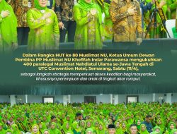 Pada HUT ke-80 Muslimat NU, Khofifah sebagai Ketua Umum Muslimat NU Kukuhkan 400 Paralegal di Jateng