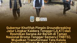Groundbreaking Jalan Lingkar Kaldera Tengger dan Peresmian Air Bersih di TNBTS oleh Gubernur Khofifah