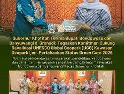 Gubernur Khofifah Terima Bupati Banyuwangi dan Bondowoso di Gedung Negara Grahadi, Dukung Revalidasi UNESCO Global Geopark