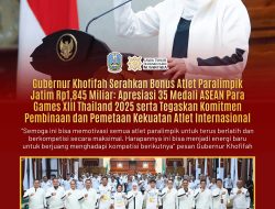 Gubernur Khofifah Apresiasi Atlet Paralimpik Jatim, Beri Bonus Rp1,845 Miliar Usai Raih 35 Medali di ASEAN Para Games XIII