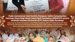Momentum Hari Kartini 2026, Gubernur Khofifah Salurkan DBHCHT untuk 315 Buruh Rokok dan Bantuan KIP Putri Jawara bagi 300 Perempuan di PT Gelora Djaja Surabaya