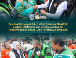 Momentum Hari Kartini, Gubernur Khofifah Salurkan BBM Gratis dan Sembako bagi Ojol Perempuan di Malang