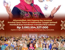 Gubernur Khofifah Pimpin Misi Dagang Jatim–Kalteng Catat Transaksi *Rp2,082 Triliun Lebih* , Perkuat Integrasi Pasar Domestik serta Rantai Pasok Antarwilayah