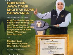 Penghargaan CSR Desa Berkelanjutan 2026 Diterima Gubernur Khofifah, Dorong Kolaborasi Lintas Sektor