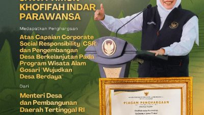 Penghargaan CSR Desa Berkelanjutan 2026 Diterima Gubernur Khofifah, Dorong Kolaborasi Lintas Sektor
