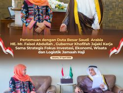 Audiensi dengan Dubes Arab Saudi Faisol Abdullah, Gubernur Khofifah Jajaki Kerja Sama Investasi dan Ekonomi