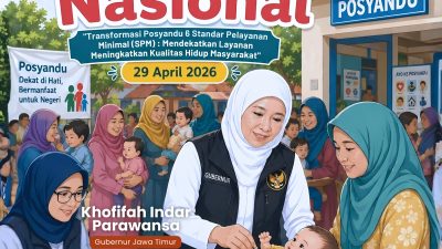 Peringatan Hari Posyandu Nasional 2026, Gubernur Khofifah Tekankan Peran Strategis Posyandu Berbasis 6 SPM Untuk Dekatkan Layanan Dasar dan Tingkatkan Kualitas Hidup Masyarakat