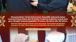 Gubernur Khofifah Sematkan Langsung 400 Satyalancana Karya Satya dari Presiden Prabowo, Wujud Rasa Bangga dan Hormat kepada Insan Pendidikan Jawa Timur