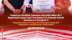 Gubernur Khofifah Salurkan Rp2,508 Miliar BLT DBHCHT kepada Pekerja HM Sampoerna Rungkut II